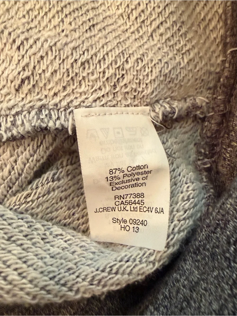 J.Crew Bow Short Sleeve Sweatshirt Gray Embellished Top Size Large